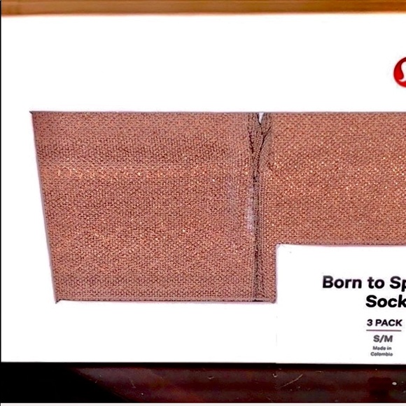RARE LULULEMON 3-PACK BORN TO SPARKLE SOCKS BNWT - Picture 4 of 9
